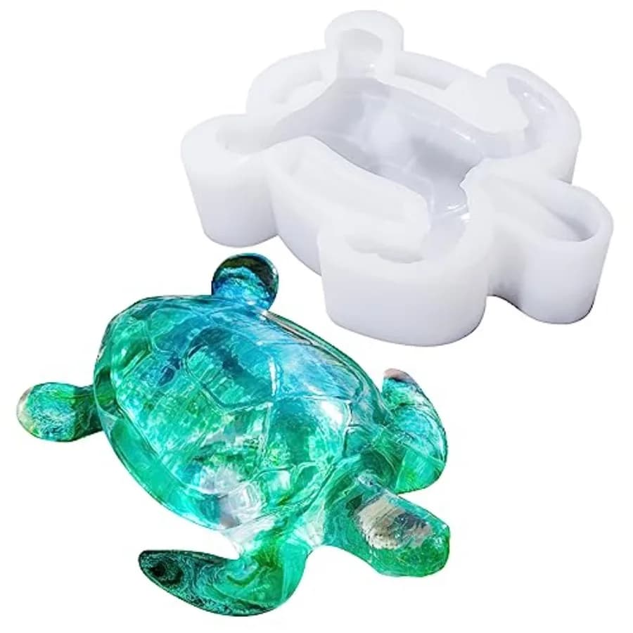 Turtle Shape Resin Molds, 3D Animal Silicone Molds for Epoxy Resin, Large Sea Turtle Marine Art Silicone Resin Molds for Craft,