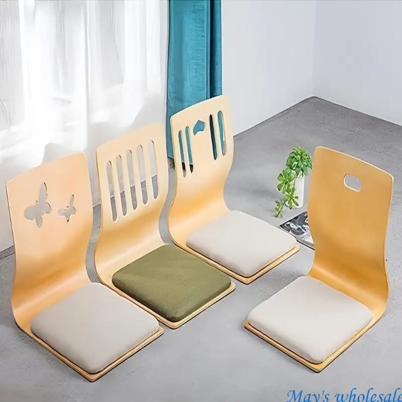 Schienale ergonomico con supporto sedia senza gambe per divano letto da lettura con struttura in legno massello e cuscino in