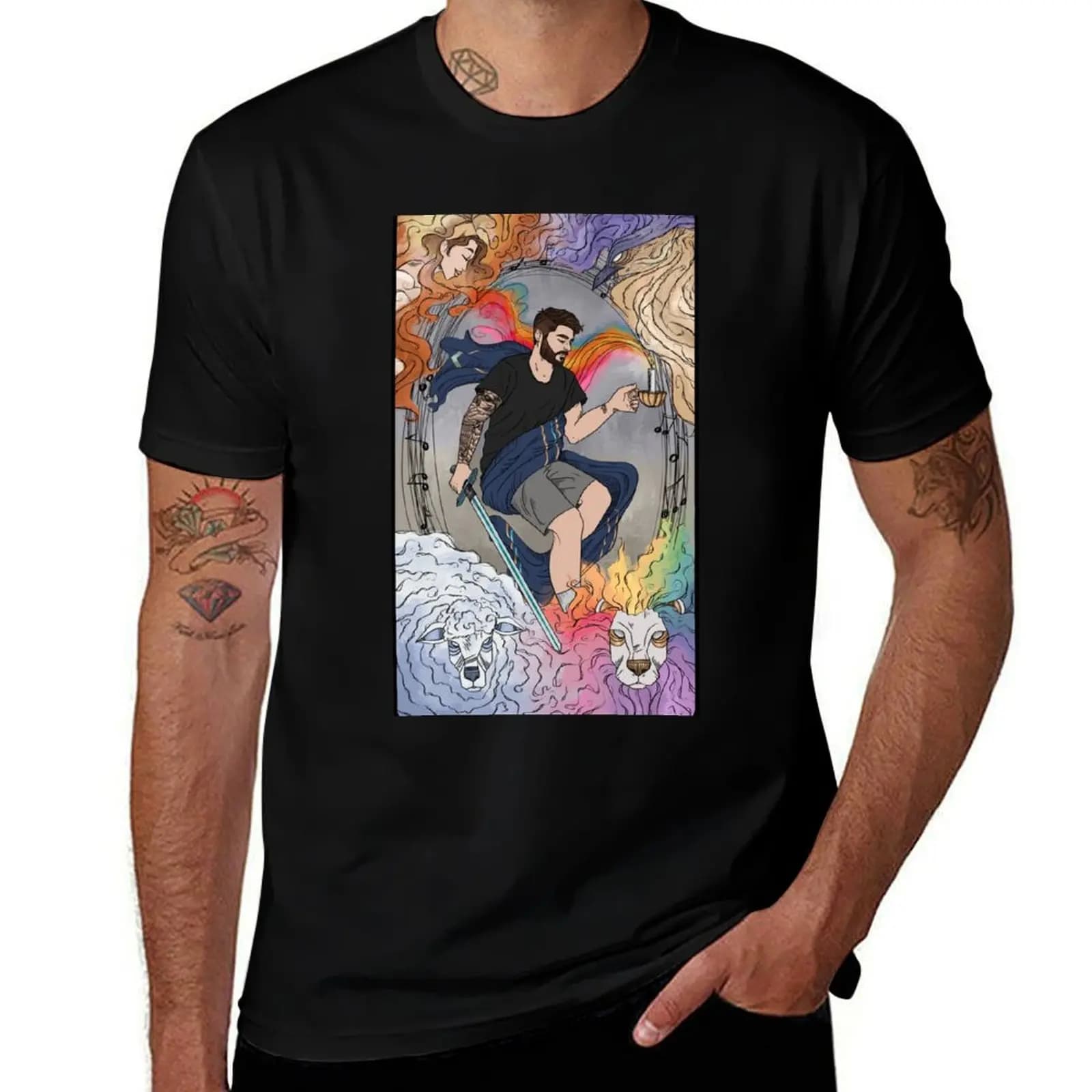 Beautiful Mind Tarot Card T-Shirt Plus Size Comfort Fit Tee