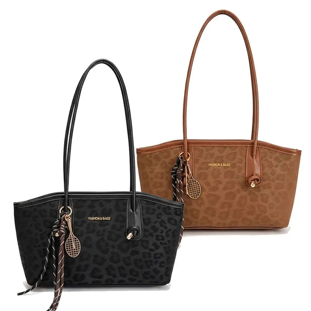 Fashion Leopard Print Underarm Shoulder Bags Large Capacity PU Leather Tote Bag Retro Modern Design backpack Autumn and Winter