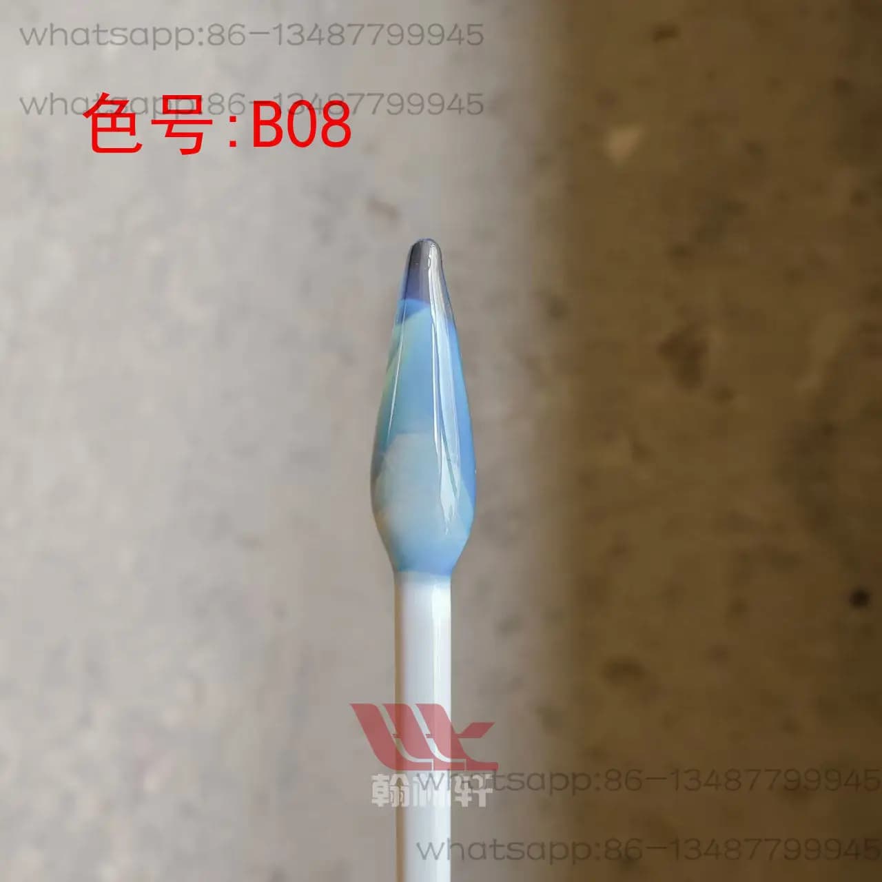 0.5KG B08 Morandi Haze Blue, Blue-Grey Protein Bar Burnt Glass DIY Color Lamplight Glass Rod Hard Material