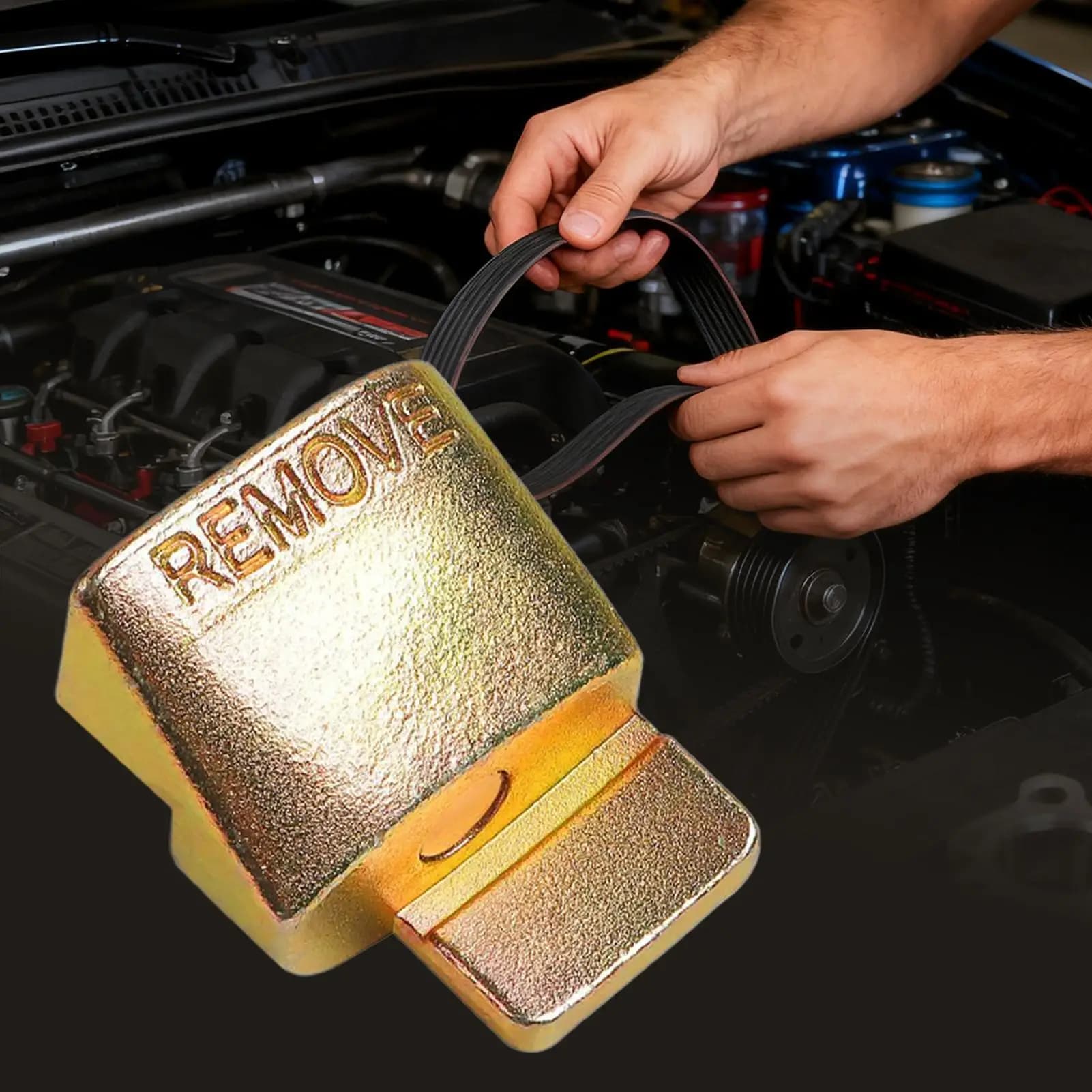 Strumento di installazione della cinghia ausiliaria per auto in lega per rimozione cinghia elastica per auto, camion, carrello, garage domestico, negozi professionali