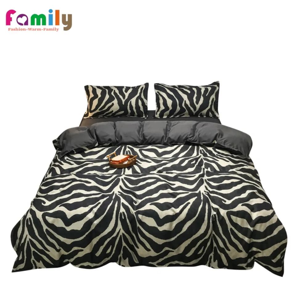 New kit duvet cover with gray geometric pattern Set duvet Set double bed linen Nordic Set of luxury queen king size bed linen