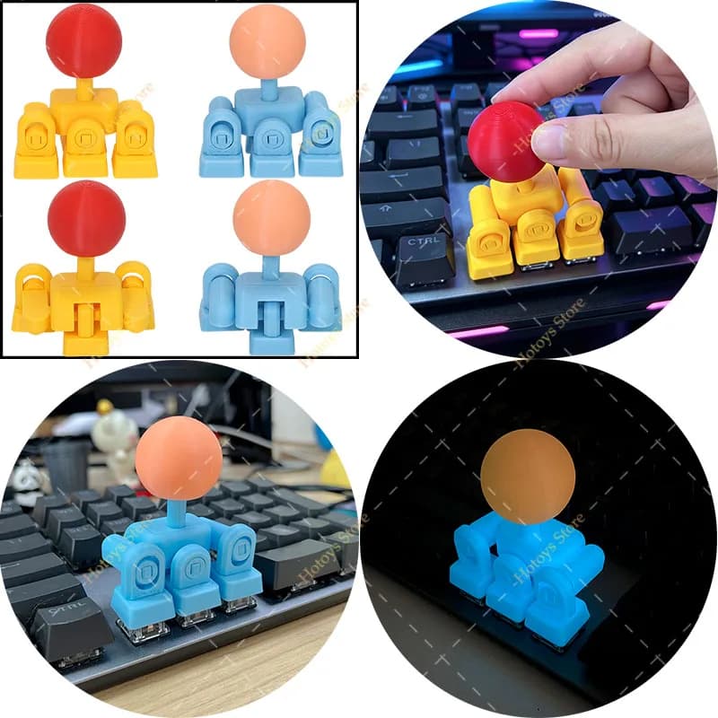 Keycap a Forma di Joystick Stampato in 3D, Tasti Personalizzati a Forma di Arcade Stick per Tastiera Meccanica Cherry, Decorazioni Creative per Gaming Fai-da-Te