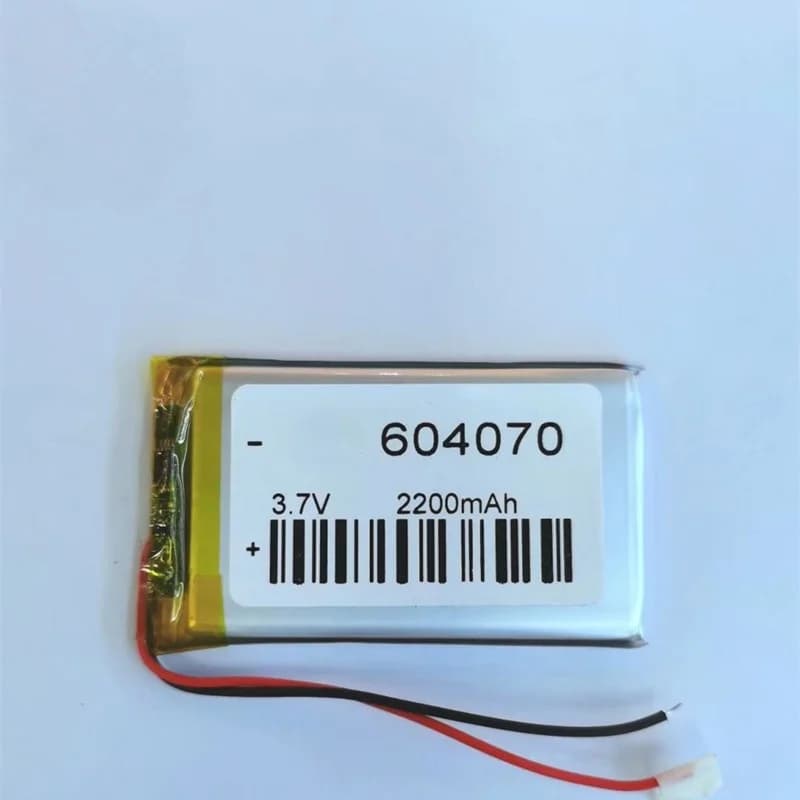 Batteria ai polimeri di litio 604070 da 2000mAh 3.7V per walkie-talkie, videocitofono, sveglia intelligente