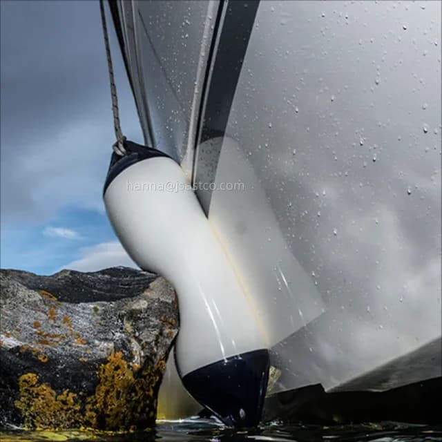 6"×24" G2 Inflatable Boat Fender Marine Dock Bumper with Rope and Air Pump Vinyl Boat Protection for Yacht Motor Boat