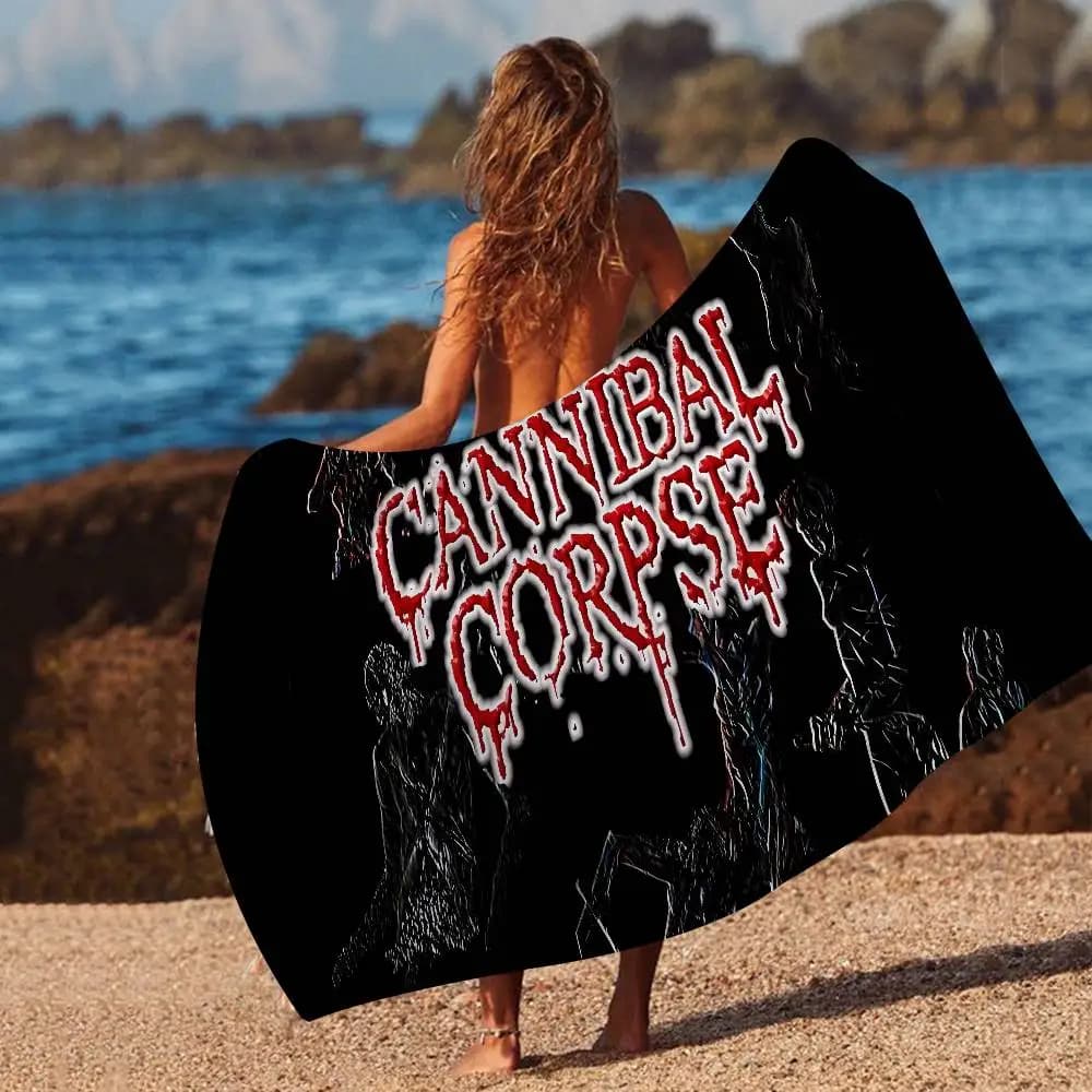 C-Cannibal C-Corpse Grandi asciugamani da spiaggia in microfibra ad asciugatura rapida, per sabbia, piscina, viaggi, nuoto e yoga