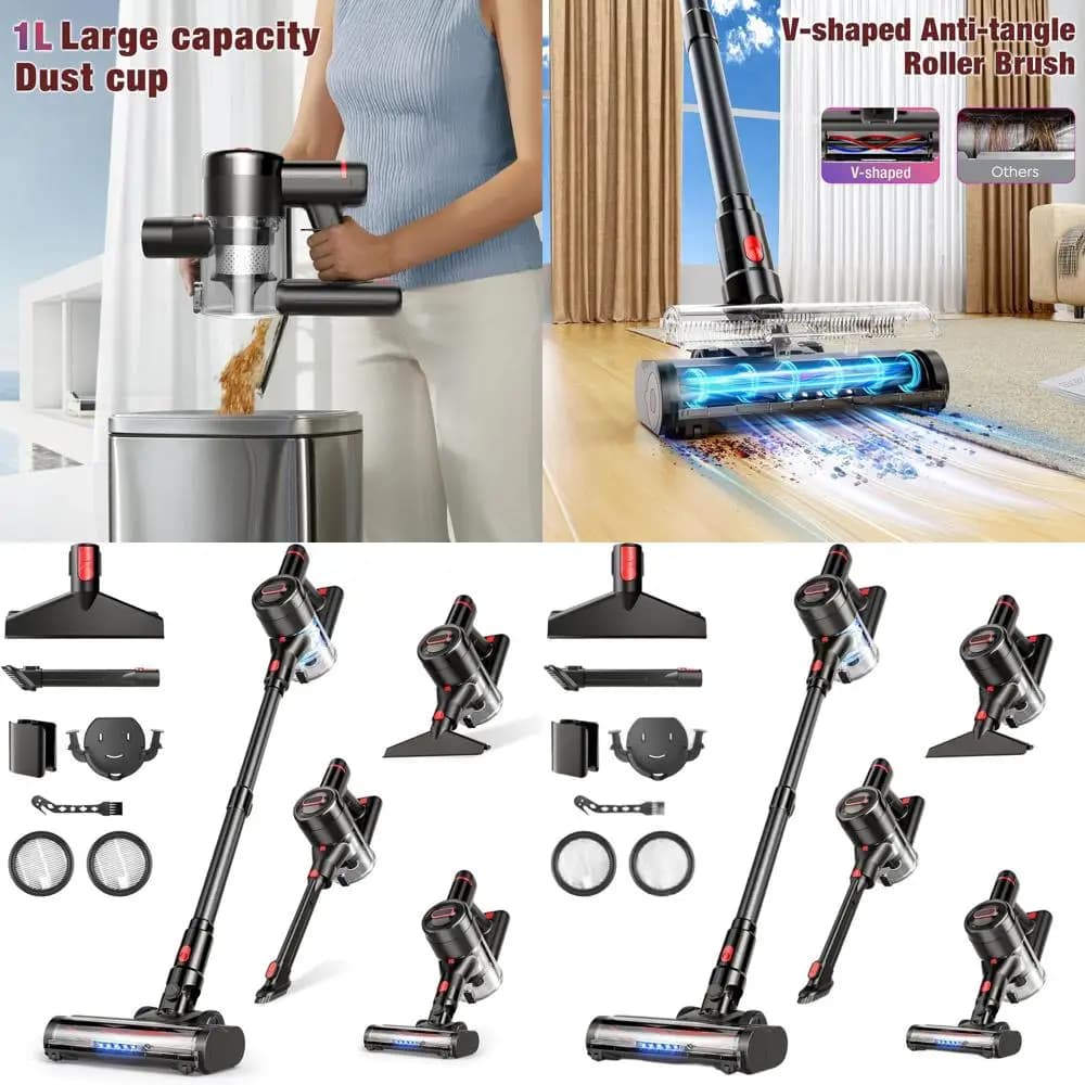 Vacuum Cleaner at Bastone 40Kpa 450W, 50 Minutes of Autonomy, Anti-Group Design for Duri Floors, Carpets and Peles of Domestic Animals