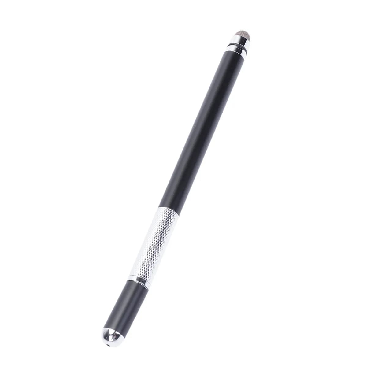 Penna Stilo Capacitiva a Doppia Punta in Metallo Nero per Tablet e Telefoni, per Disegno e Appunti, Stilo Leggero e Sottile