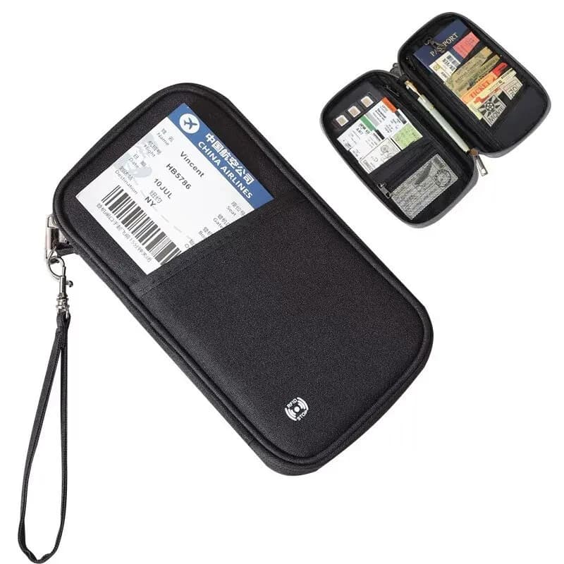 Homefish Family RFID Blocking Passport Holder Wallet Travel Document Organizer Credit Card Case Travel Essentials for Men Women