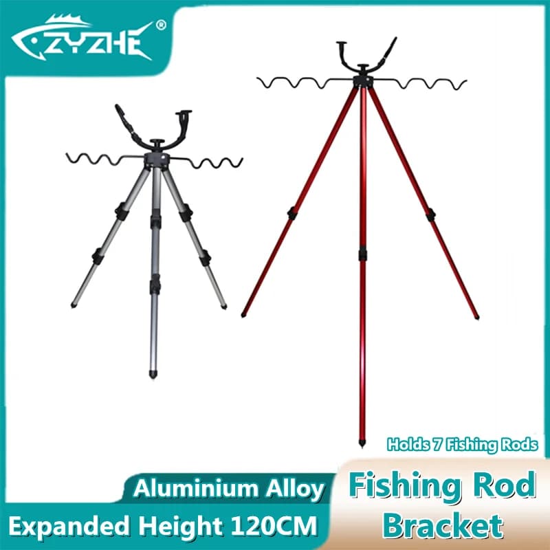 Support for ZYZHE Fishing Rod, Multifunction, Practical, Aluminum Alloy, Telescopic, Triangular Support for Fishing Equipment