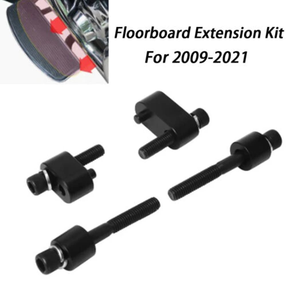 Kit di Estensione Distanziatore Pedana 3/4\" Nero per Moto Harley Touring Electra Road Glide Ultra Classic Road King 09-21