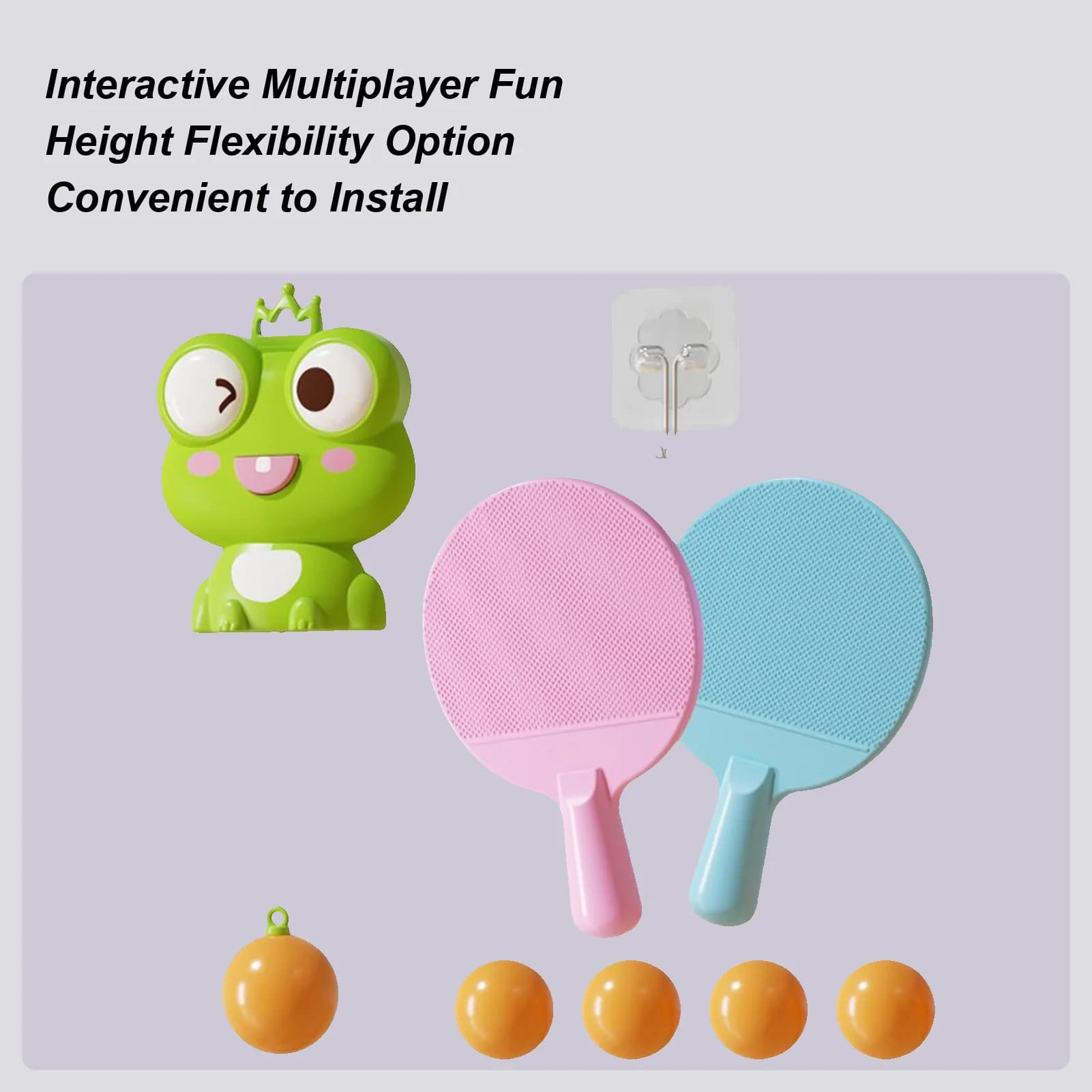 Dispositivo di allenamento per ping pong Porta da ginnastica per pong appendibile con racchetta e palline Allenatore da ping pong appendibile per interni