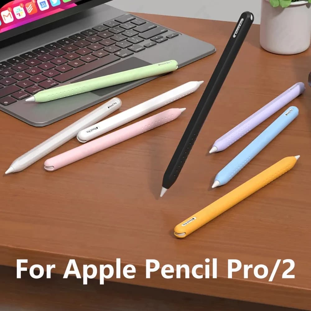 Custodia per penna stilo per Apple Pencil 2 Custodia protettiva ultra sottile in silicone morbido per custodia iPad Pencil Pro