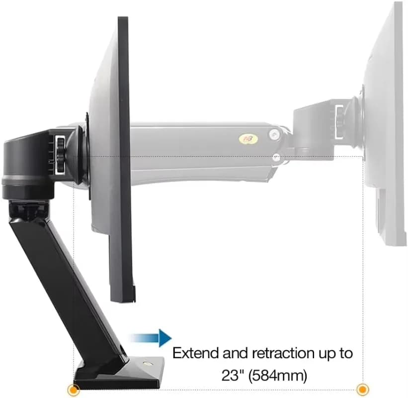 Desk support with heavy load monitor arm, full motion monitor support suitable for 24-42"45 large screen gaming monitor support