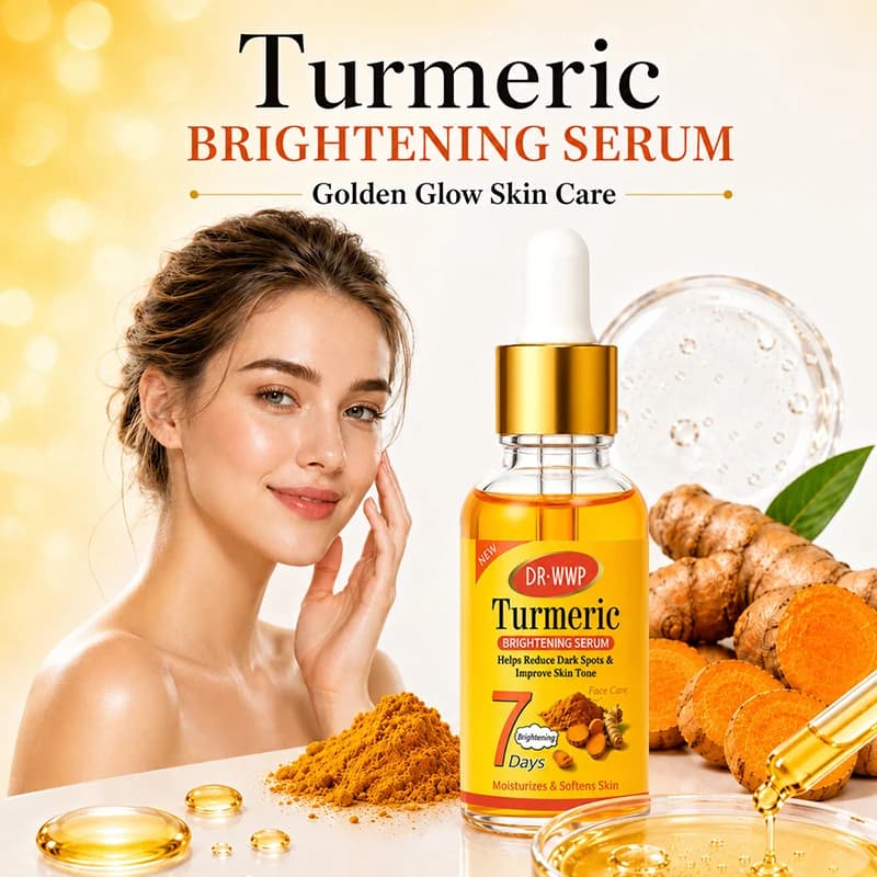 Turmeric Brightening Moisturizing Serum Even Skin Tone Improve Dullness Vitamin C Facial Essence 30ml Korean Daily Skincare