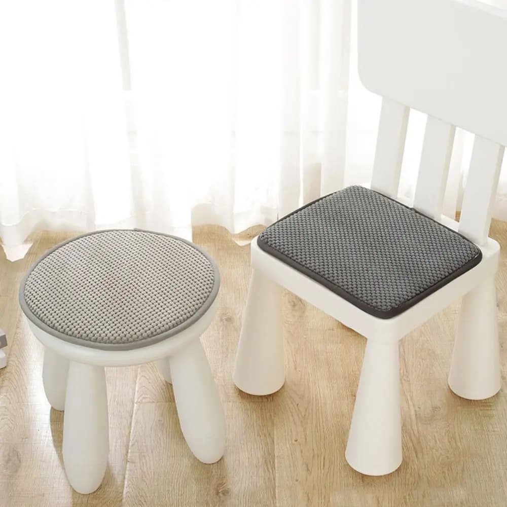 Comfortable sponge cushion, warm, solid color, round, non-slip, soft, for chair, winter