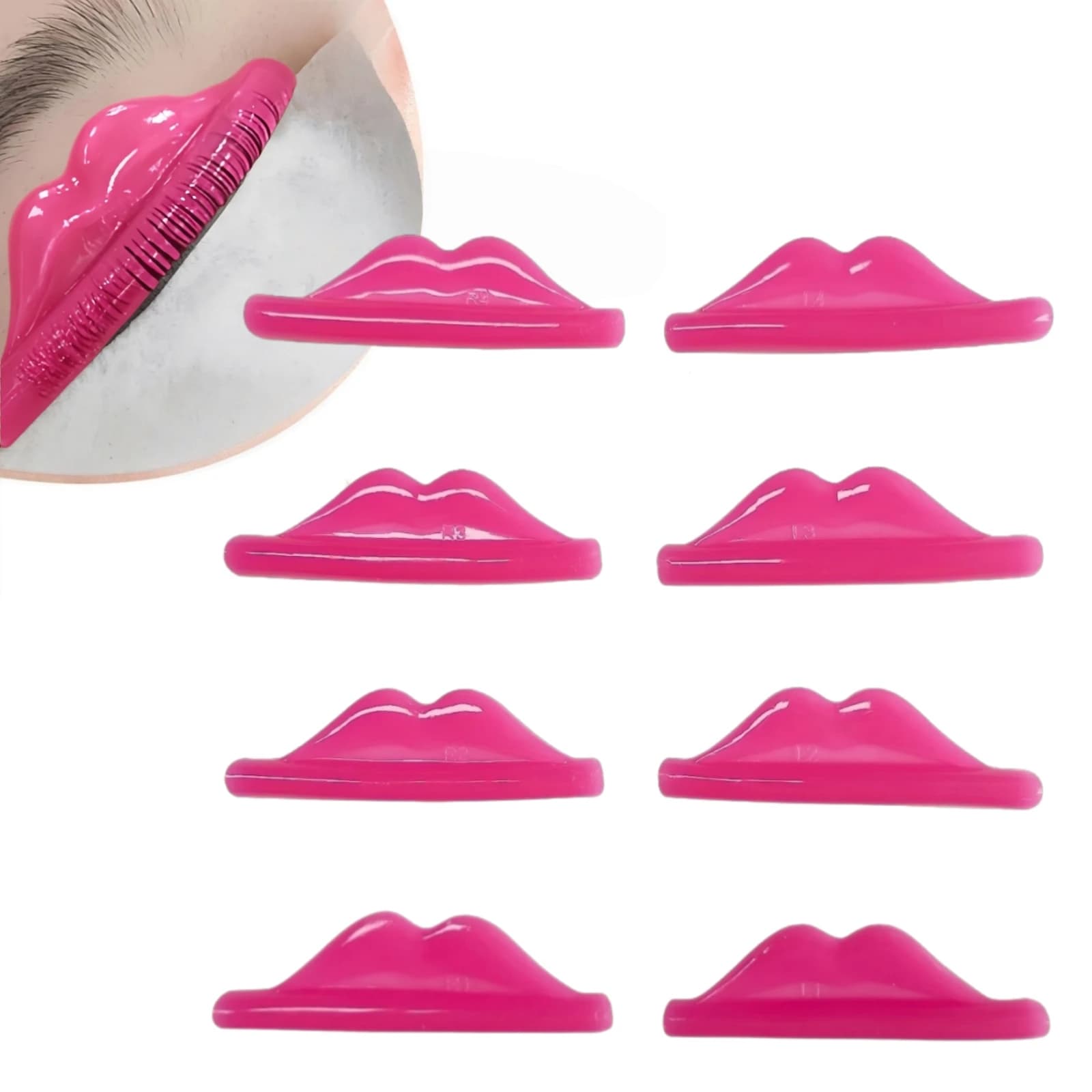 Libeauty 4 Paia di Scudi in Silicone per Permanente Ciglia Effetto C, Pad per Lifting Ciglia, Accessori per Arricciaciglia, Strumento per Lifting Ciglia