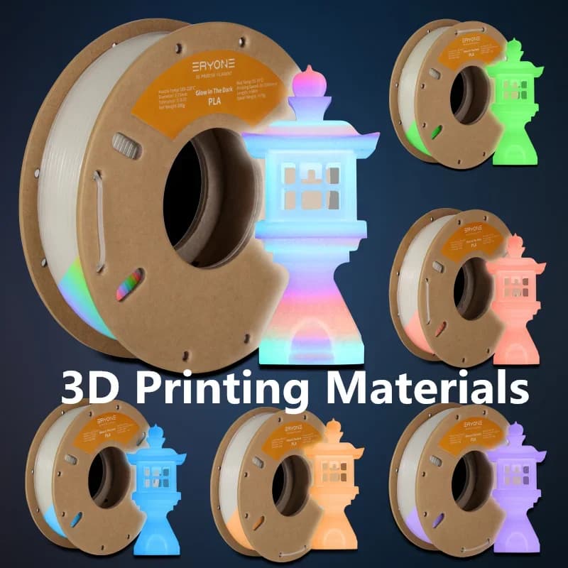 Filament PLA Luminous 250G 1.75mm, 3D Print Fluorescent Material Brilling at the Hole