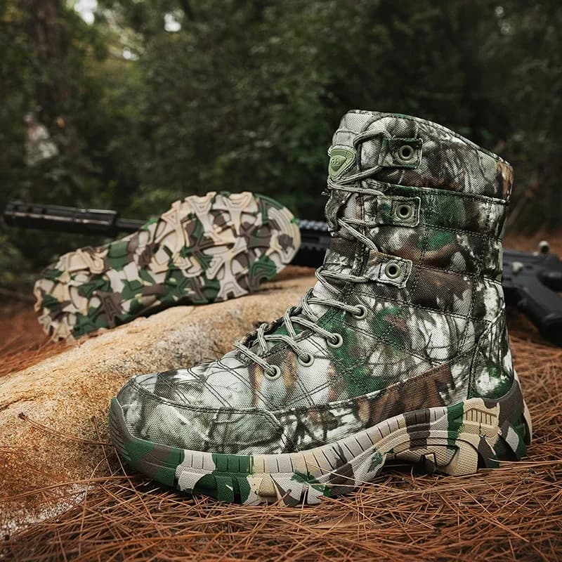 2025 New Men Boots Tactical Shoes High Top Hiking Durable Anti-Slip Outdoor Climbing Trekking Shoe Military Tactical Low Boots