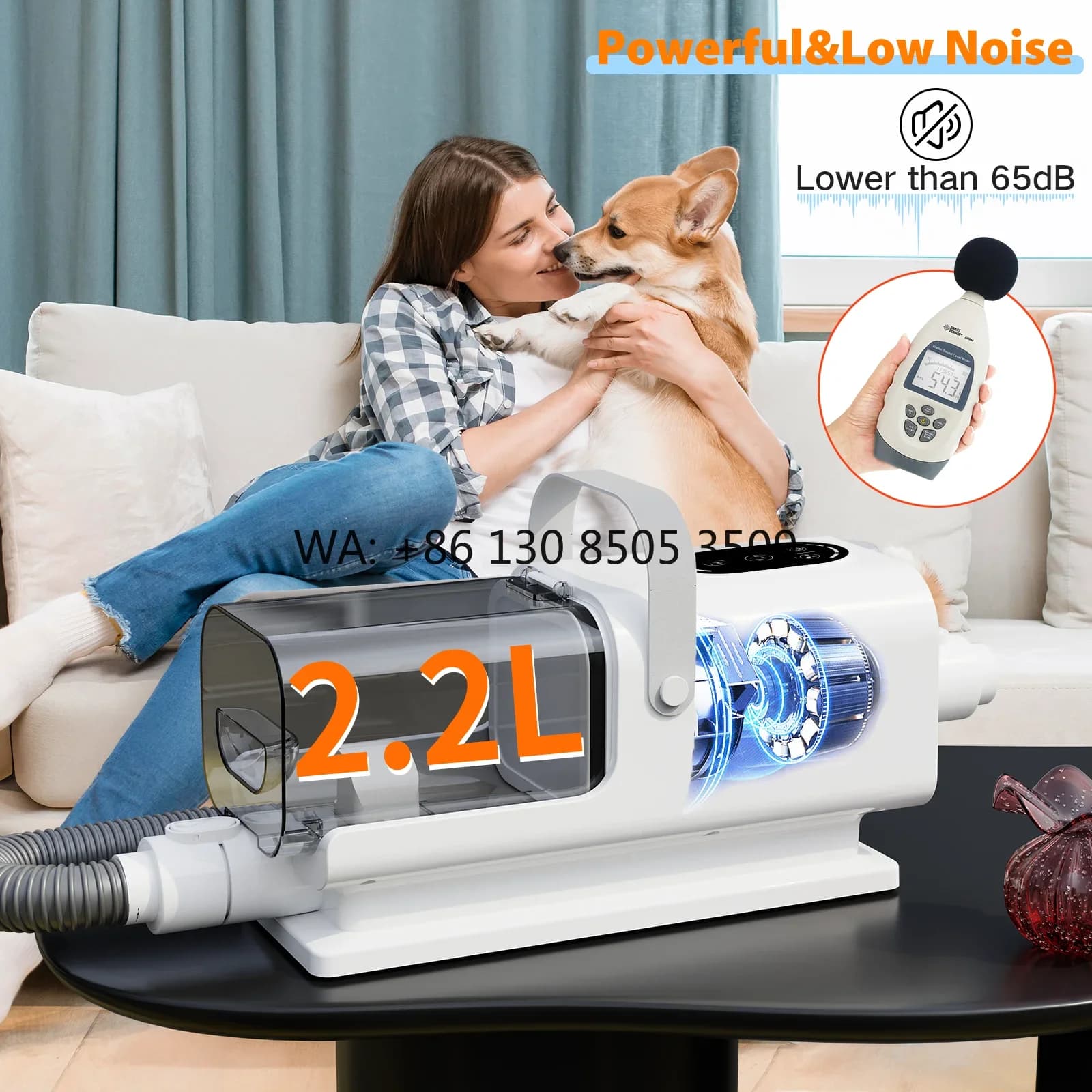 One Pet Grooming Vacuum for Dogs and Cats Low Noise Pet Hair Removal Grooming Kit
