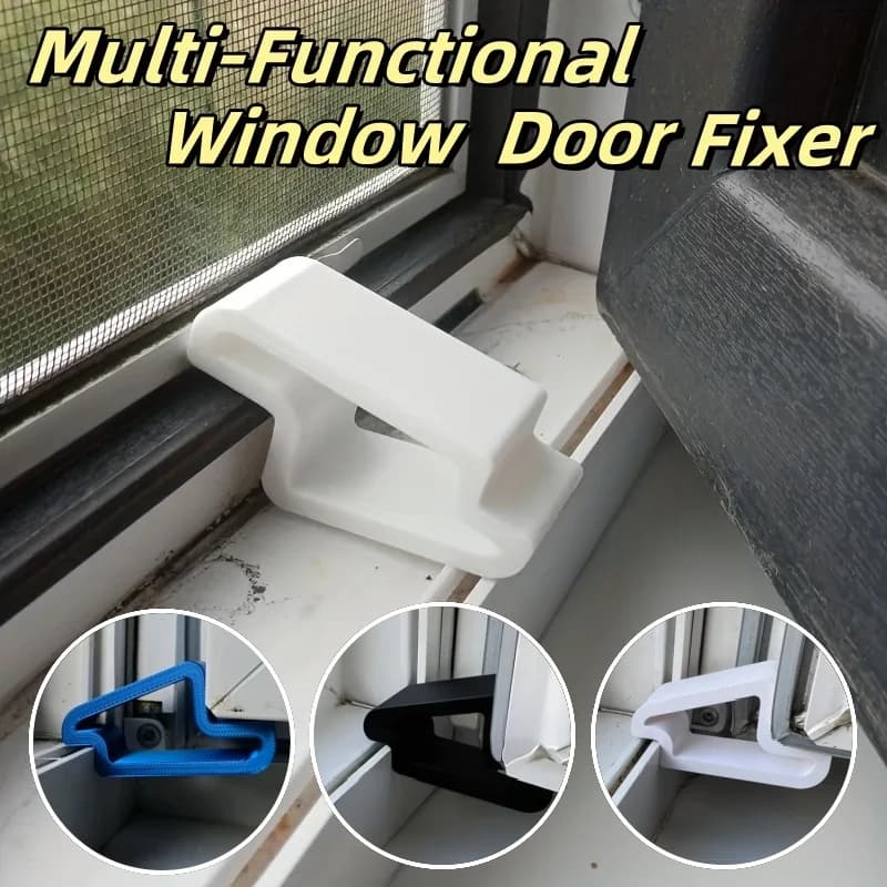 2/4pcs Finestra Fermaporta Anti-Collisione Morsetti per porte Robusto in plastica Track Clip Fixer Kit Balcone Isolatori Strumenti di ventilazione interna