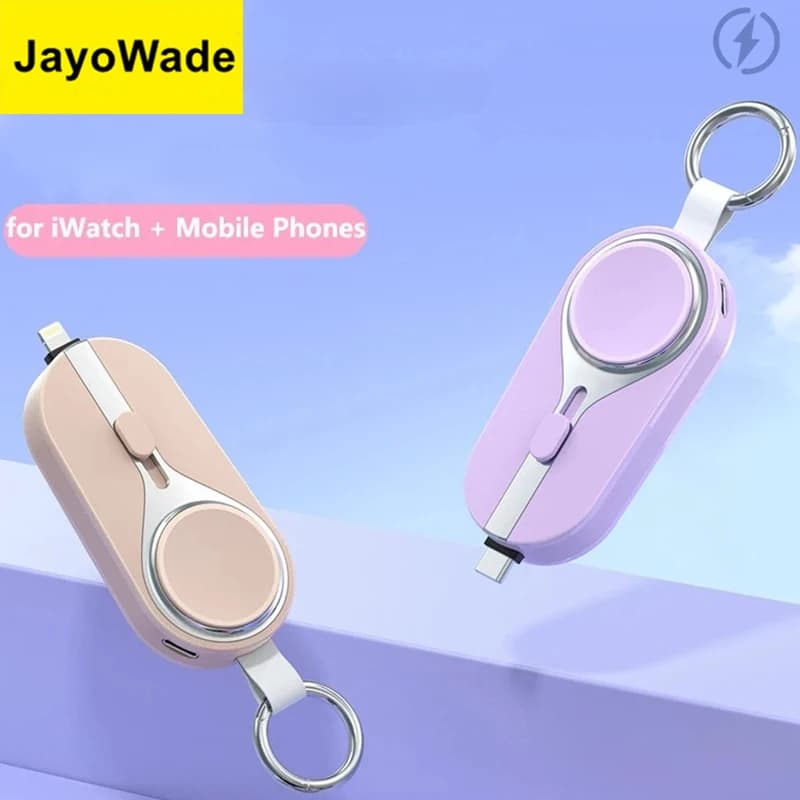 JayoWade Nuovo Mini Power Bank 3000mAh Caricatore wireless per iWatch Apple Watch iPhone 16 15 14 13 12 X Batteria portatile PowerBank
