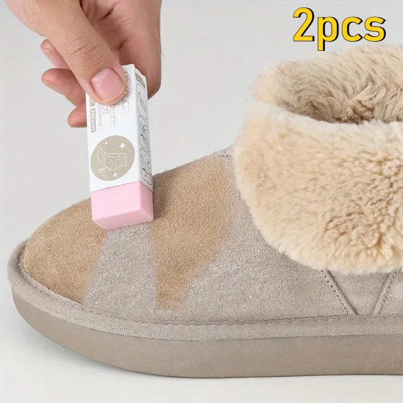 2pcs Shoe Cleaning Eraser Suede Sheepskin Matte Leather Clean Brushes Rubber White Shoes Sneakers Boot Cleaner Care