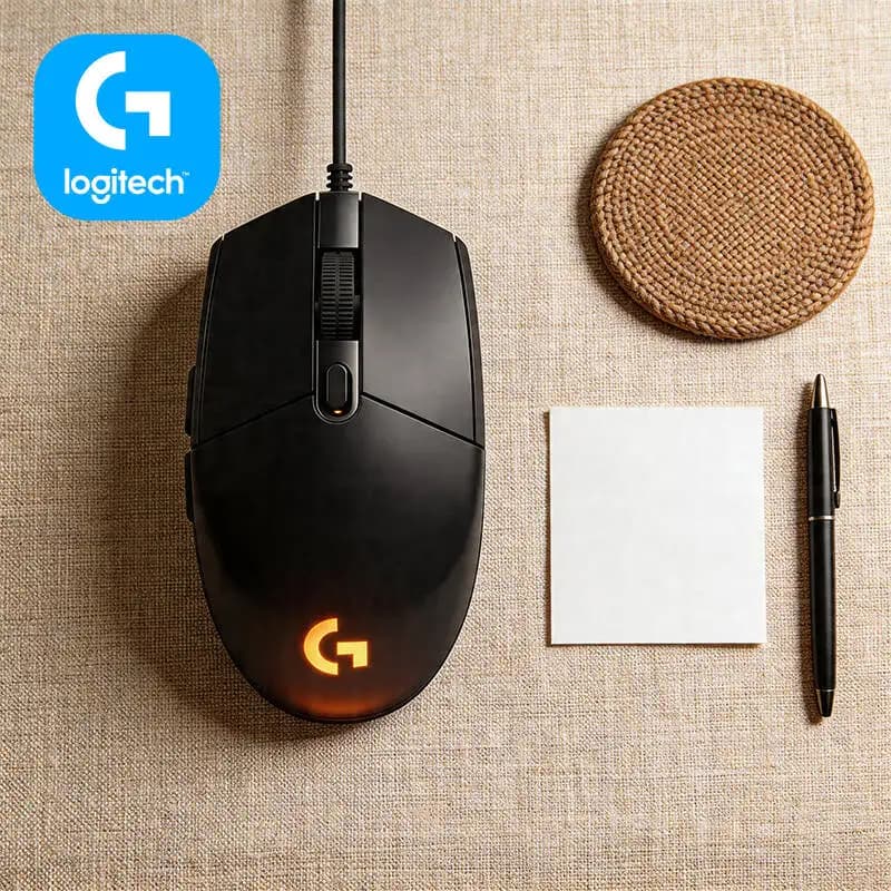 Mouse Gaming Cablato Logitech G203 LIGHTSYNC, Sensore 8000 DPI, 16.8M Colori RGB, 6 Pulsanti, Cavo 2.1m, Compatibile PC e Laptop