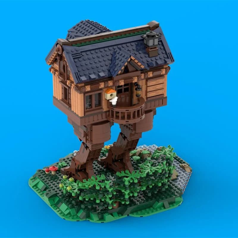 Set di Costruzioni MOC 1870 Pezzi, Casa sull'Albero di Baba Yaga, Idee di Costruzione Alternative, Modello CUUSOO, Blocchi da Costruzione, Regalo di Natale, Gioco di Costruzione