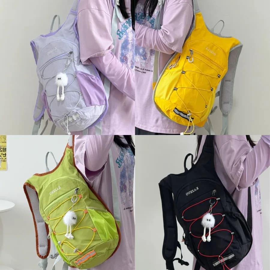 【Nuovo arrivo】Zaino idrico giallo per esterni, gilet leggero per corsa ed escursionismo con strisce riflettenti, design in rete traspirante per uomo e donna