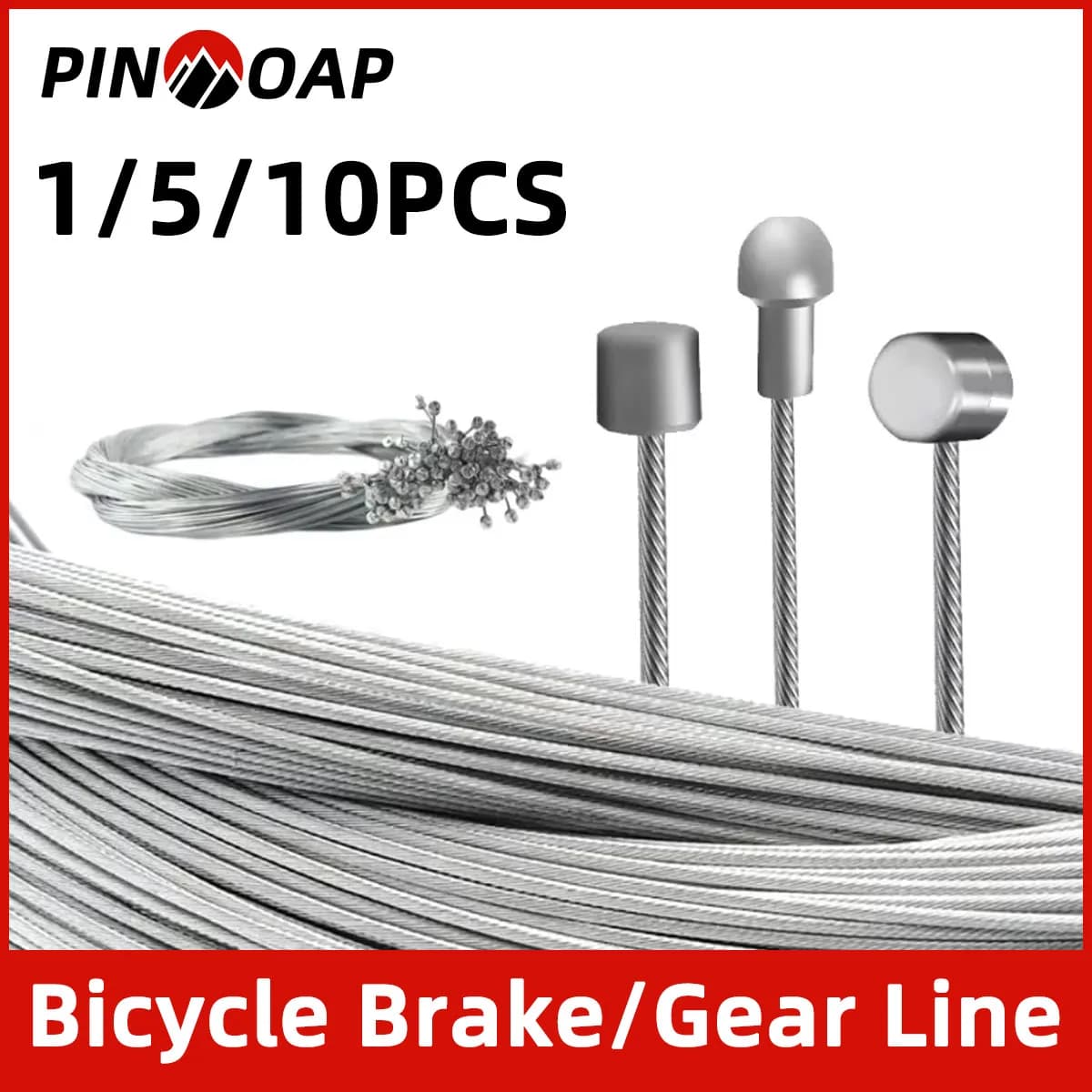 PINMOAP Bicycle Brake/Gear Line Polished Surface Core Wire Stainless Steel Material Sturdy And Durable Bicycle Accessories
