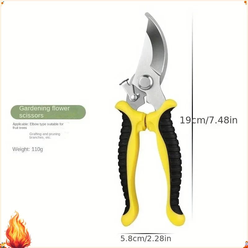 2026 Stainless Steel Pruning Shears Rustproof Professional Gardening Scissors for Fruit Tree Flower Trimming Home Garden Tools