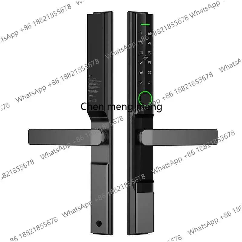 Serratura a impronta digitale in alluminio ultra-sottile da 3 cm per finestre scorrevoli e porte in vetro - Serratura intelligente per porte scorrevoli