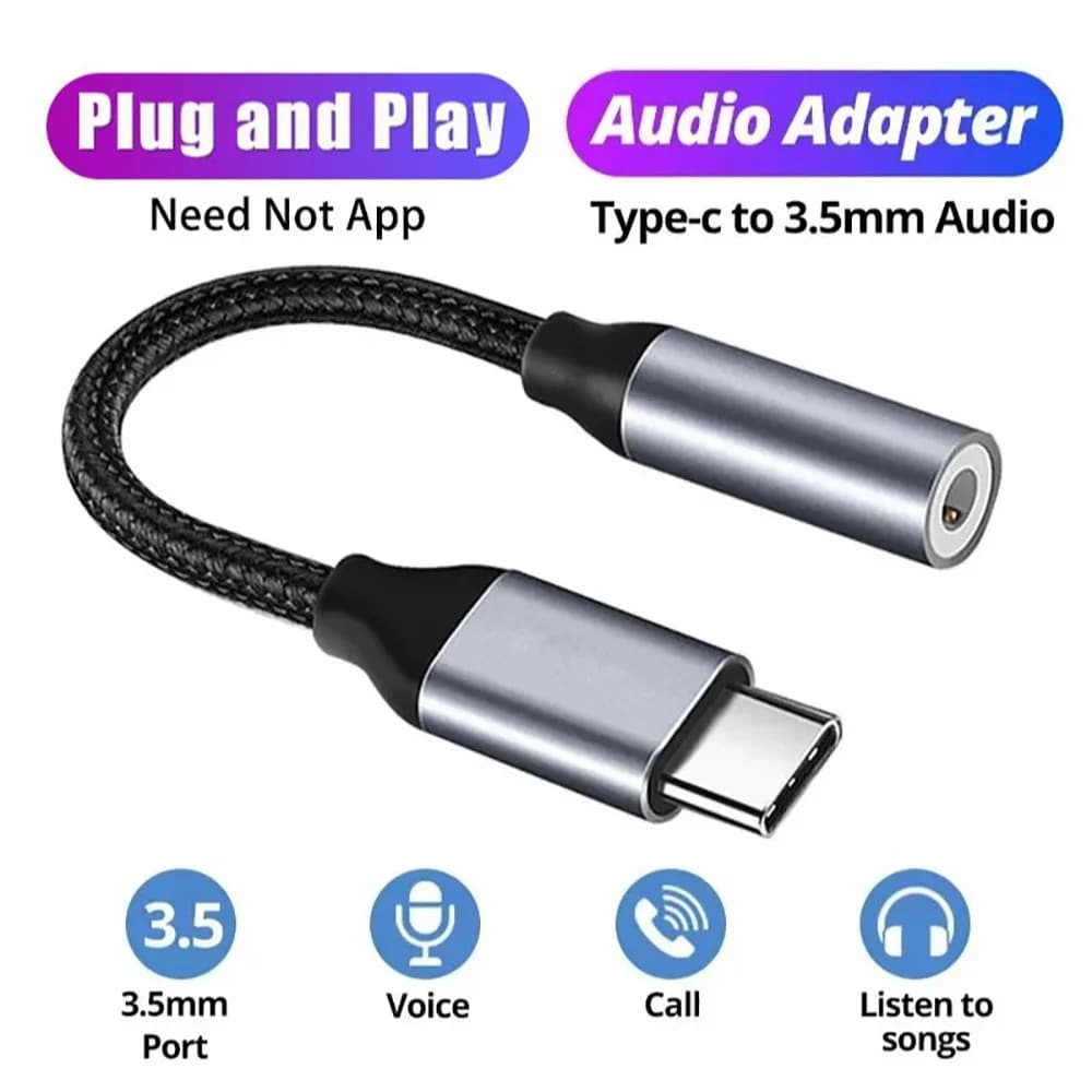 Adattatore audio da USB Type-C a jack audio da 3,5 mm, convertitore per cavo auricolare, cavo audio Aux da Type-C a 3,5 mm per iPhone 15, Samsung Galaxy S24, S23