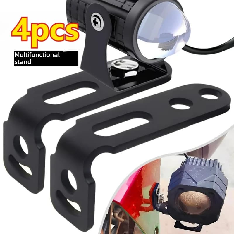 Universal Motorcycle Spotlight Mount Adjustable Bracket for Scooter E-Bike Fender LED Fog Light Holder Metal Moto Accessories