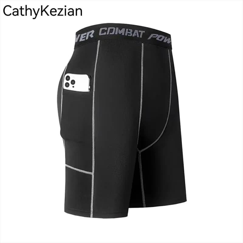 Men's Sports Training Shorts Five Trousers Printed Mymetic Fitness Basket Running Cycling Bottoming Elastic
