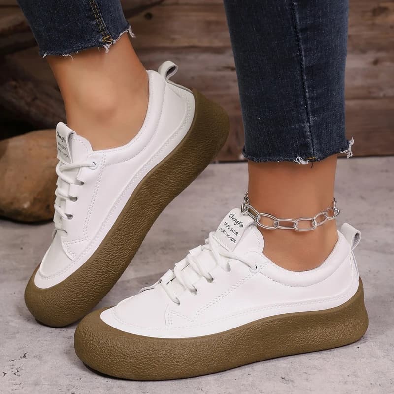 Scarpe casual da donna con suola spessa Scarpe da ginnastica da corsa traspiranti per esterni Scarpe con plateau fitness alla moda Scarpe da ginnastica comode da passeggio
