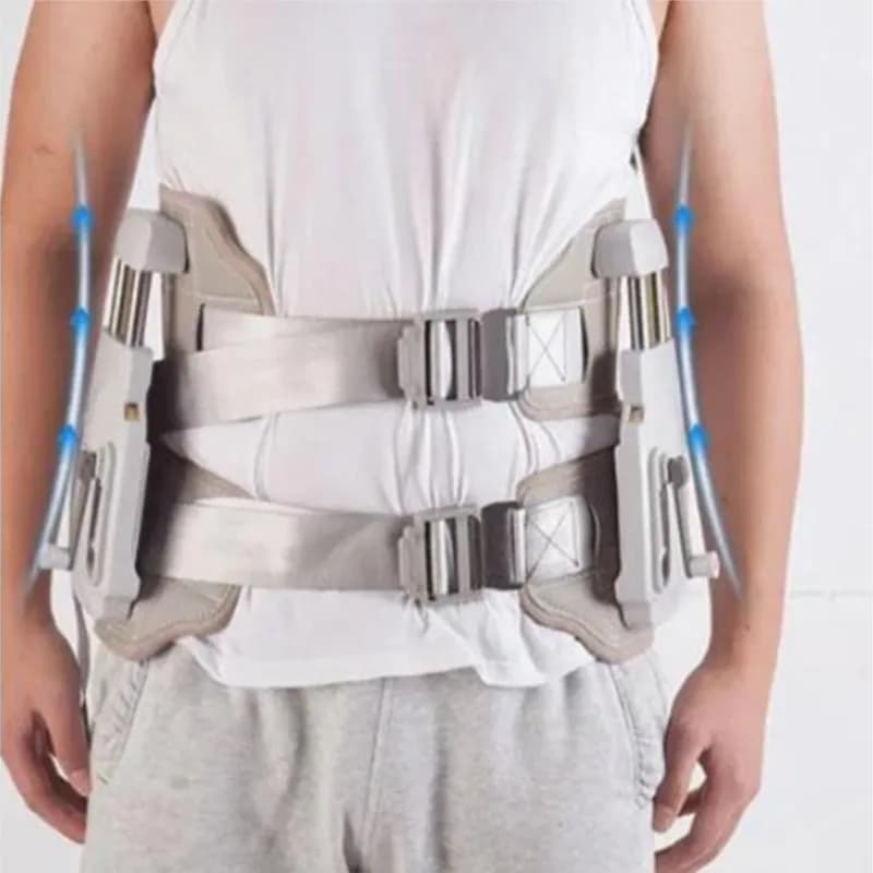 Massaggiatore per la schiena a forma di trattore, dispositivo di decompressione lombare, cintura Hui-li Wang per il distanziamento tra le natiche, eccellente per la zona lombare.