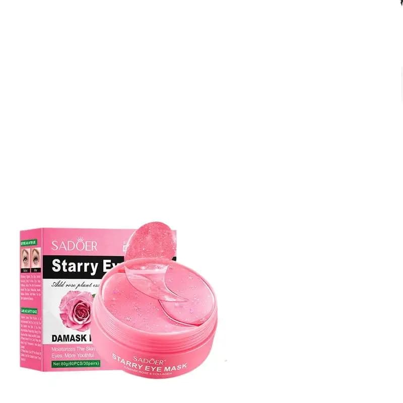 New Set of 60 Pieces SADOER Rose Starry Collagen Eye Mask, Anti-Occaie Eye Mask, Remove Bags Under Eyes, Hydrating and Satin, Eye Skin Care Patch