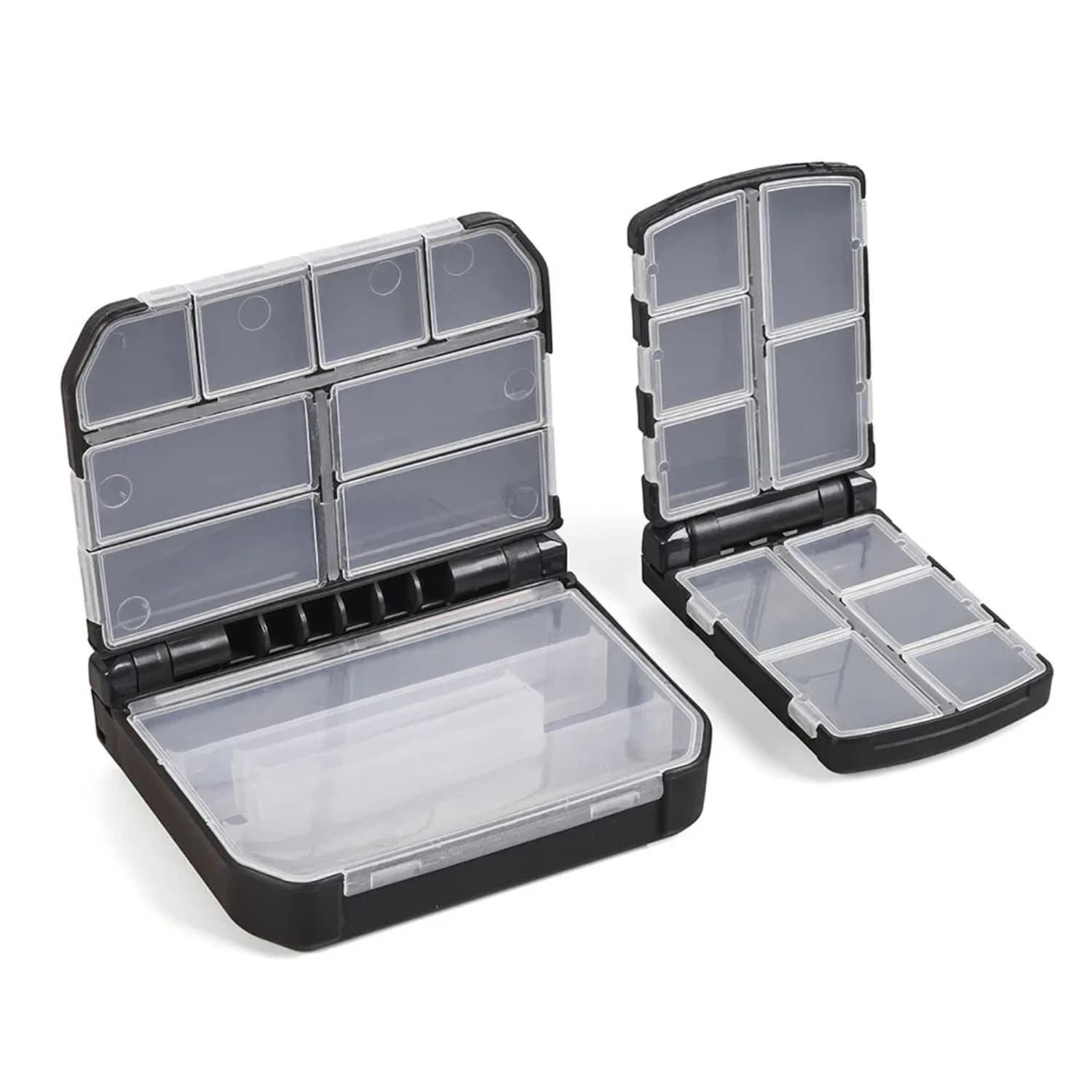 Box for fishing gear with semi-automatic opening with supplies for grilled fishing gear