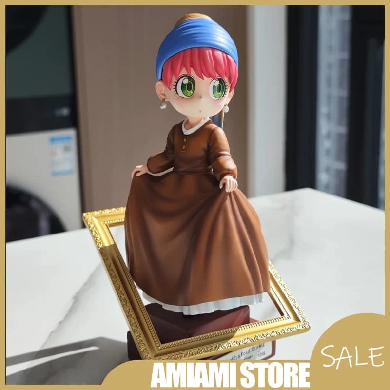 20 cm SPY X FAMILY Anya Forger Cosplay Girl con un orecchino di perla Anime Art Figure Modello in scatola da collezione Desktop Decor Regalo Giocattoli
