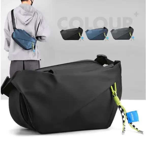 Waterproof Nylon Men's Shoulder Bag For Outdoor Sports Running Bike Belt Bag Shoulder For Big Capacity Travel Phone