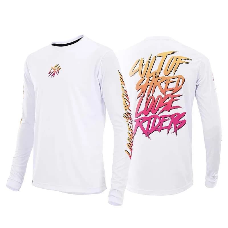 2023 Loose Rider Men's Long Sleeved BMX Enduro Downhill Mesh MTB Mountain Bike Shirts Off Road DH Motorcycle Shirt