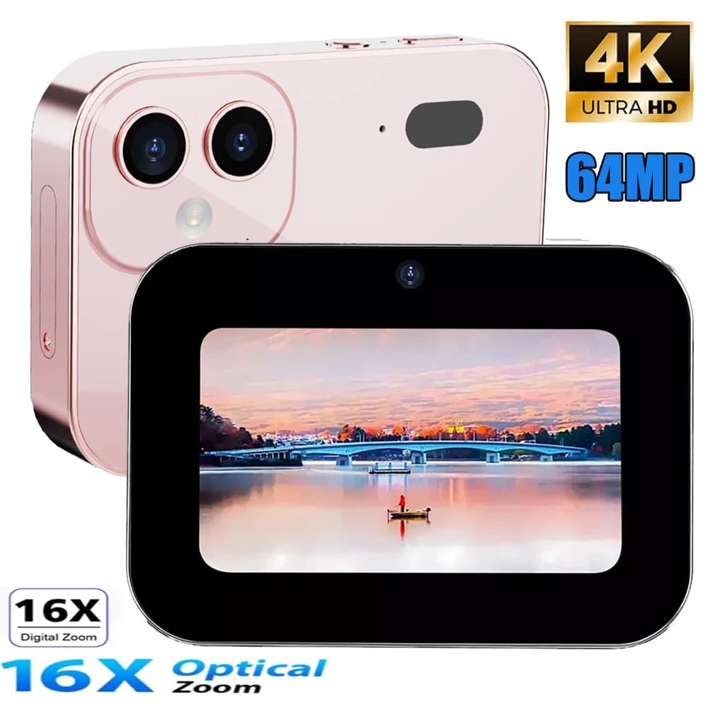 128G Digital Camera 3Inch 50MP HD Camera Recorder Music Player 8XZOOM Night Vision CCD+CMOS Mini Portable Camera