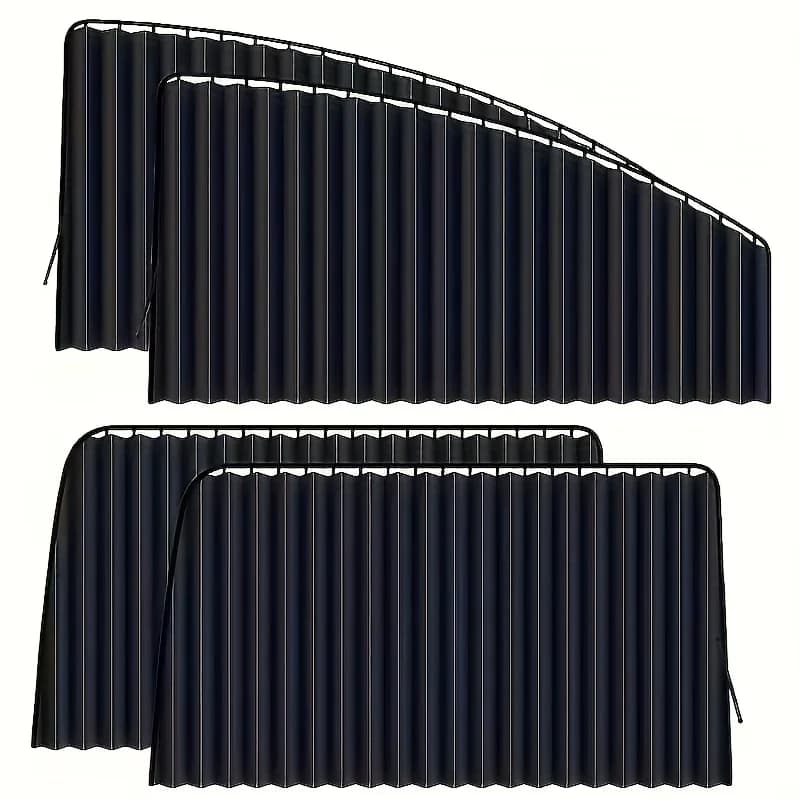 Car Side Window Sunshade UV Protection Sun Block Heat Insulation For Sedan SUV MPV Sliding Rail Privacy Curtain