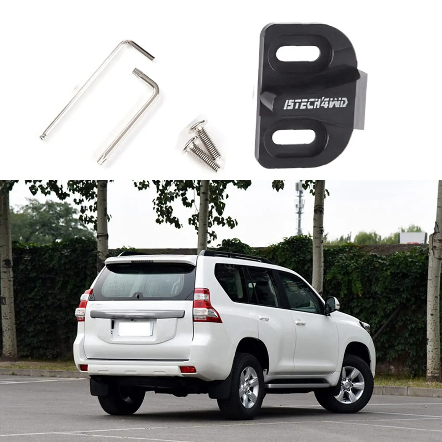 10X Protezione Portellone Posteriore Modificata con Limitatore di Apertura, Risolve il Rumore Anomalo della Chiusura della Porta per Toyota Prado RAV4 03-21