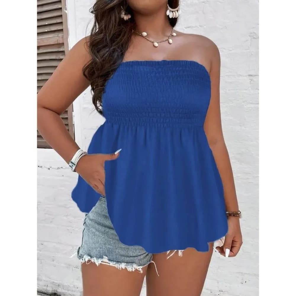 Solid Color Women Vest Top Ribbed Texture Sleeveless Off-Shoulder Crop Top Loose Fit Plus Size Tank Top Hot Girl