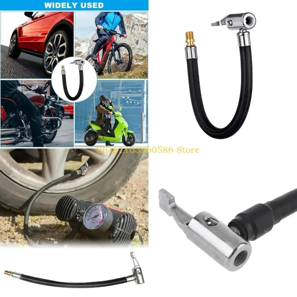 242A Tubo gonfiaggio per pneumatici per auto Adattatore per tubo prolunga per pompa gonfiabile Bloccaggio del