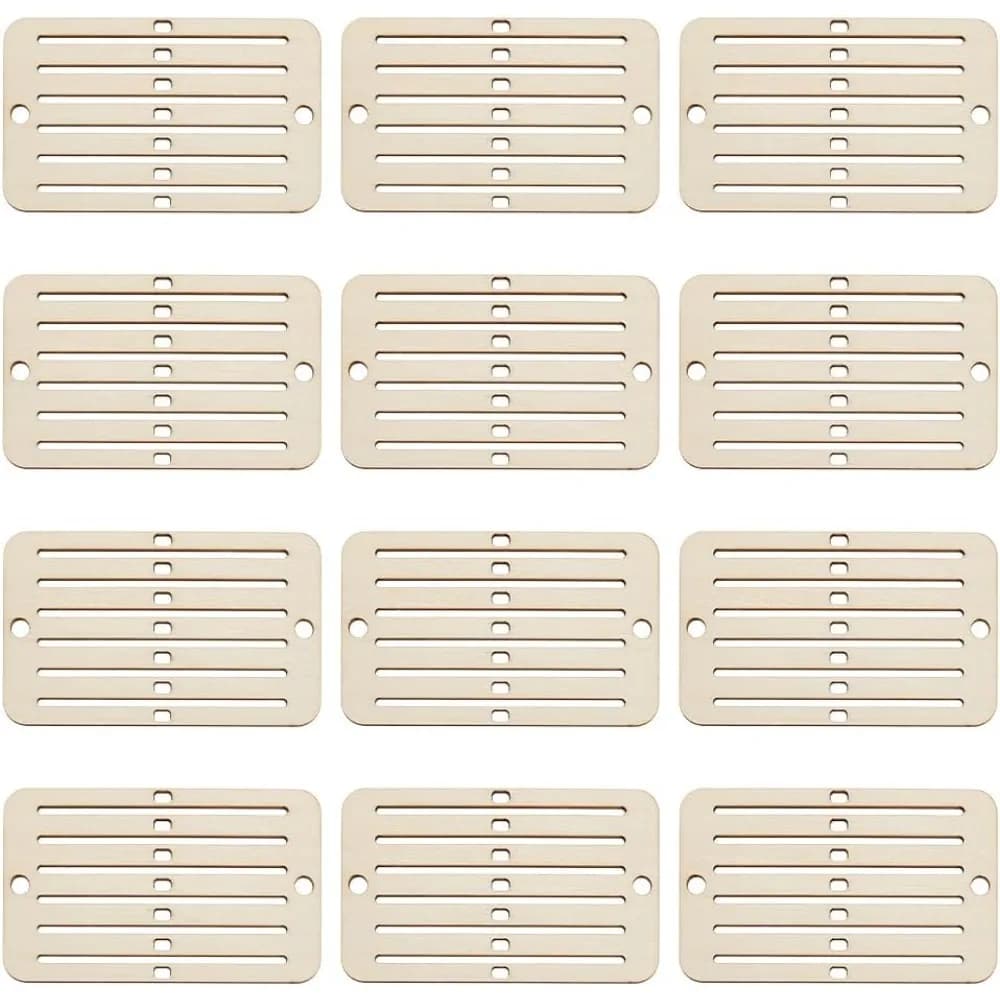 12PCS Wooden Weaving Heddle Loom Weaving Tools for Loom Mini Heddle Loom Backstrap Weaving Loom Darning Loom Scarf Weaving Loom